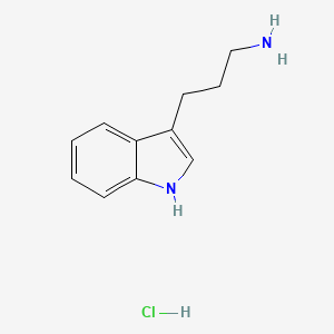 molecular formula C11H15ClN2 B3187936 1H-Indole-3-propanamine, monohydrochloride CAS No. 18237-15-5