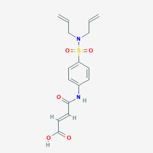 molecular formula C16H18N2O5S B318794 4-{4-[(Diallylamino)sulfonyl]anilino}-4-oxo-2-butenoic acid 