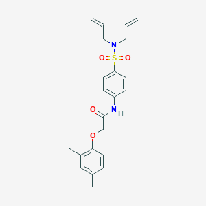 molecular formula C22H26N2O4S B318796 N-{4-[(diallylamino)sulfonyl]phenyl}-2-(2,4-dimethylphenoxy)acetamide 