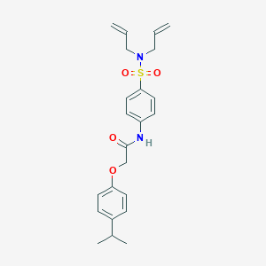 molecular formula C23H28N2O4S B318797 N-{4-[(diallylamino)sulfonyl]phenyl}-2-(4-isopropylphenoxy)acetamide 
