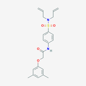 molecular formula C22H26N2O4S B318800 N-{4-[(diallylamino)sulfonyl]phenyl}-2-(3,5-dimethylphenoxy)acetamide 