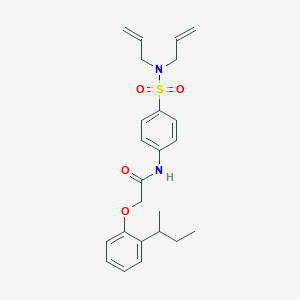 molecular formula C24H30N2O4S B318802 2-(2-sec-butylphenoxy)-N-{4-[(diallylamino)sulfonyl]phenyl}acetamide 