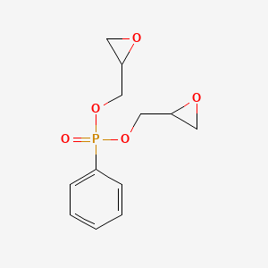 molecular formula C12H15O5P B3188028 Phosphonic acid, phenyl-, bis(oxiranylmethyl) ester CAS No. 18795-26-1