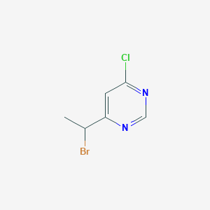 molecular formula C6H6BrClN2 B3188034 Pyrimidine, 4-(1-bromoethyl)-6-chloro- CAS No. 188416-33-3