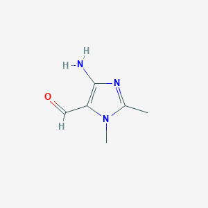molecular formula C6H9N3O B3188037 4-Amino-1,2-dimethyl-1H-imidazole-5-carbaldehyde CAS No. 188710-70-5