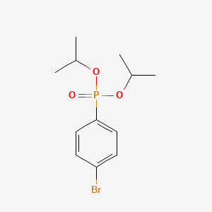 molecular formula C12H18BrO3P B3188083 Phosphonic acid, (4-bromophenyl)-, bis(1-methylethyl) ester CAS No. 192380-96-4