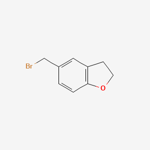 molecular formula C9H9BrO B3188116 Benzofuran, 5-(bromomethyl)-2,3-dihydro- CAS No. 196598-26-2