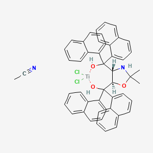 molecular formula C49H42Cl2N2O3Ti B3188136 (4R,5R)-(-)-2,2-Dimethyl-alpha,alpha,alpha',alpha'-tetra(1-naphthyl)-1,3-dioxolane-4,5-dimethanolatotitanium(IV) dichloride acetonitrile adduct CAS No. 197389-47-2