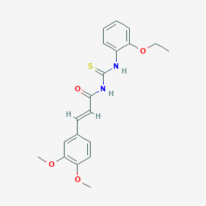 molecular formula C20H22N2O4S B318814 N-[3-(3,4-dimethoxyphenyl)acryloyl]-N'-(2-ethoxyphenyl)thiourea 