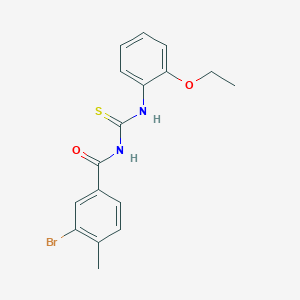 molecular formula C17H17BrN2O2S B318818 3-bromo-N-[(2-ethoxyphenyl)carbamothioyl]-4-methylbenzamide 