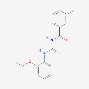 molecular formula C17H18N2O2S B318828 N-[(2-ethoxyphenyl)carbamothioyl]-3-methylbenzamide 