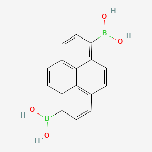 molecular formula C16H12B2O4 B3188282 Boronic acid, 1,6-pyrenediylbis- CAS No. 205810-25-9