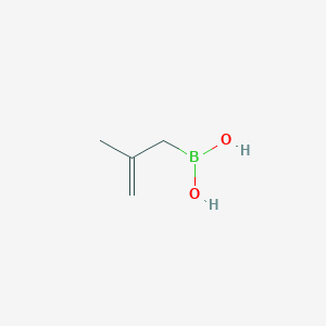 molecular formula C4H9BO2 B3188298 Boronic acid, (2-methyl-2-propenyl)- CAS No. 206447-05-4