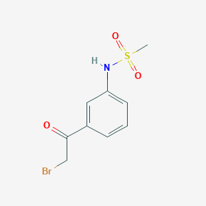 molecular formula C9H10BrNO3S B3188299 N-[3-(2-bromoacetyl)phenyl]methanesulfonamide CAS No. 2065-04-5