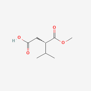 molecular formula C8H14O4 B3188337 (S)-3-(methoxycarbonyl)-4-methylpentanoic acid CAS No. 208113-95-5
