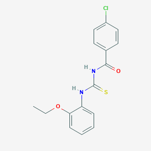 molecular formula C16H15ClN2O2S B318834 4-chloro-N-[(2-ethoxyphenyl)carbamothioyl]benzamide 