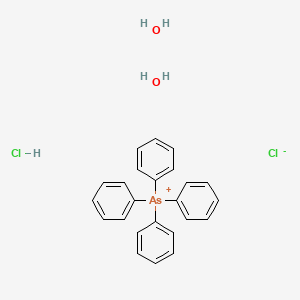 molecular formula C24H25AsCl2O2 B3188370 Tetraphenylarsonium chloride hydrochloride dihydrate CAS No. 21006-74-6