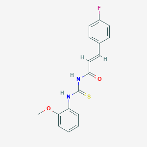 molecular formula C17H15FN2O2S B318839 N-[3-(4-fluorophenyl)acryloyl]-N'-(2-methoxyphenyl)thiourea 