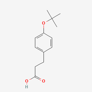 molecular formula C13H18O3 B3188425 3-(4-Tert-butoxyphenyl)propanoic acid CAS No. 21323-98-8