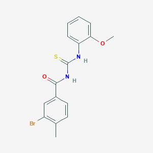 molecular formula C16H15BrN2O2S B318843 3-bromo-N-[(2-methoxyphenyl)carbamothioyl]-4-methylbenzamide 