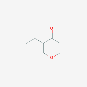 molecular formula C7H12O2 B3188455 3-Ethyloxan-4-one CAS No. 21398-42-5