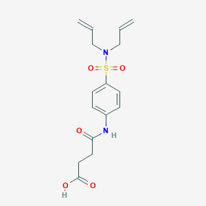 molecular formula C16H20N2O5S B318847 4-{4-[(Diallylamino)sulfonyl]anilino}-4-oxobutanoic acid 