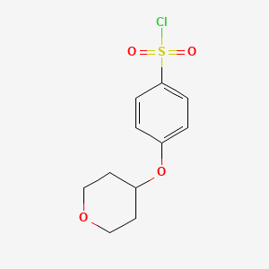 molecular formula C11H13ClO4S B3188487 4-(Tetrahydropyran-4-yloxy)-benzenesulfonyl chloride CAS No. 215453-85-3