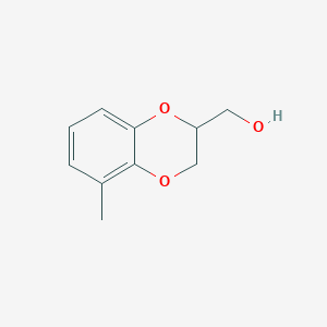 molecular formula C10H12O3 B3188504 (5-Methyl-2,3-dihydro-1,4-benzodioxin-2-yl)methanol CAS No. 2164-55-8