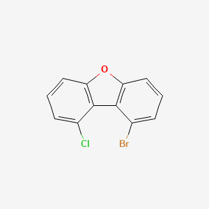 molecular formula C12H6BrClO B3188519 1-Bromo-9-chlorodibenzo[b,d]furan CAS No. 2179279-83-3