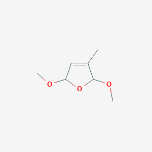 molecular formula C7H12O3 B3188559 Furan, 2,5-dihydro-2,5-dimethoxy-3-methyl- CAS No. 22048-69-7