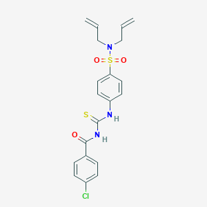 N,N-diallyl-4-({[(4-chlorobenzoyl)amino]carbothioyl}amino)benzenesulfonamide