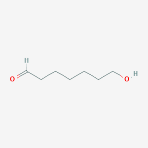 molecular formula C7H14O2 B3188561 7-Hydroxyheptanal CAS No. 22054-13-3