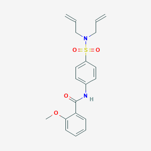 molecular formula C20H22N2O4S B318861 N-{4-[(diallylamino)sulfonyl]phenyl}-2-methoxybenzamide 