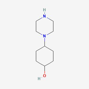 molecular formula C10H20N2O B3188619 cis-4-Piperazin-1-yl-cyclohexanol CAS No. 223605-17-2