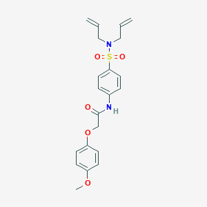 molecular formula C21H24N2O5S B318863 N-{4-[(diallylamino)sulfonyl]phenyl}-2-(4-methoxyphenoxy)acetamide 