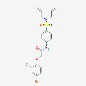 molecular formula C20H20BrClN2O4S B318864 2-(4-bromo-2-chlorophenoxy)-N-{4-[(diallylamino)sulfonyl]phenyl}acetamide 