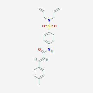 molecular formula C22H24N2O3S B318865 N-{4-[(diallylamino)sulfonyl]phenyl}-3-(4-methylphenyl)acrylamide 