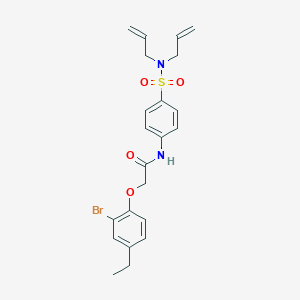 molecular formula C22H25BrN2O4S B318866 2-(2-bromo-4-ethylphenoxy)-N-{4-[(diallylamino)sulfonyl]phenyl}acetamide 