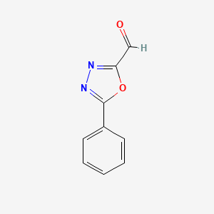 molecular formula C9H6N2O2 B3188666 5-Phenyl-1,3,4-oxadiazole-2-carbaldehyde CAS No. 22816-01-9