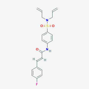 molecular formula C21H21FN2O3S B318867 N-{4-[(diallylamino)sulfonyl]phenyl}-3-(4-fluorophenyl)acrylamide 