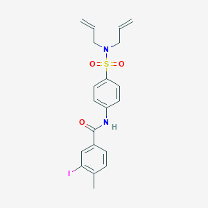 molecular formula C20H21IN2O3S B318868 N-{4-[(diallylamino)sulfonyl]phenyl}-3-iodo-4-methylbenzamide 