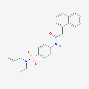 molecular formula C24H24N2O3S B318869 N-{4-[(diallylamino)sulfonyl]phenyl}-2-(1-naphthyl)acetamide 