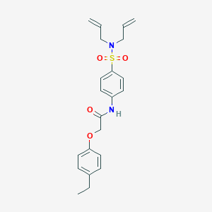 molecular formula C22H26N2O4S B318871 N-{4-[(diallylamino)sulfonyl]phenyl}-2-(4-ethylphenoxy)acetamide 
