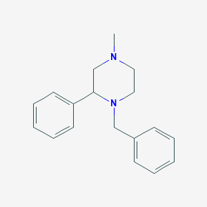 molecular formula C18H22N2 B3188717 4-Benzyl-1-methyl-3-phenylpiperazine CAS No. 23174-98-3