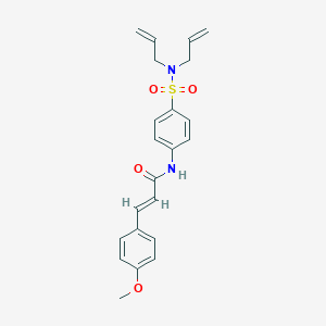 molecular formula C22H24N2O4S B318873 N-{4-[(diallylamino)sulfonyl]phenyl}-3-(4-methoxyphenyl)acrylamide 
