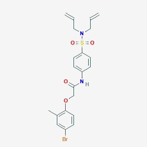 molecular formula C21H23BrN2O4S B318874 2-(4-bromo-2-methylphenoxy)-N-{4-[(diallylamino)sulfonyl]phenyl}acetamide 