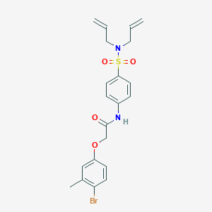 molecular formula C21H23BrN2O4S B318877 2-(4-bromo-3-methylphenoxy)-N-{4-[(diallylamino)sulfonyl]phenyl}acetamide 