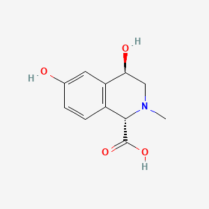 molecular formula C11H13NO4 B3188784 1-Isoquinolinecarboxylic acid, 1,2,3,4-tetrahydro-4,6-dihydroxy-2-methyl-, trans- CAS No. 23844-69-1