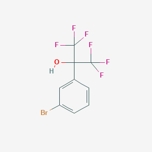 molecular formula C9H5BrF6O B3188789 Benzenemethanol, 3-bromo-alpha,alpha-bis(trifluoromethyl)- CAS No. 2402-71-3
