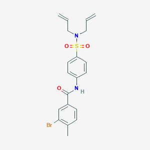 molecular formula C20H21BrN2O3S B318879 3-bromo-N-{4-[(diallylamino)sulfonyl]phenyl}-4-methylbenzamide 